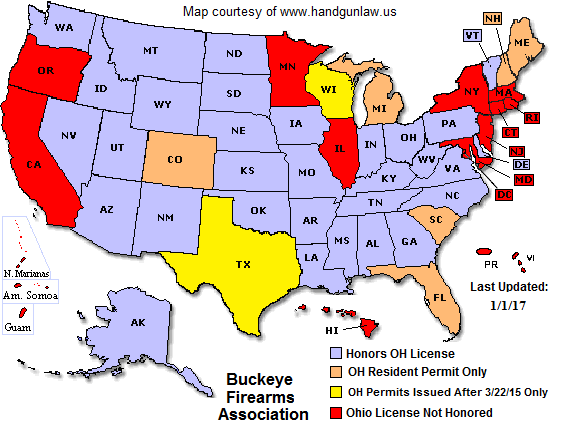 Concealed Carry Permit Reciprocity Maps